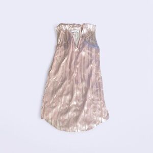 Satin Pink Sleeveless Dress